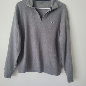 Vineyard Vines  Grey Zip-Up Sweater Size S Unisex